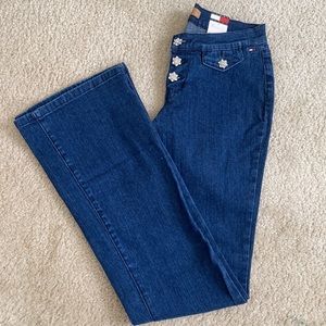 Tommy Jeans embellished stretch flares NWT